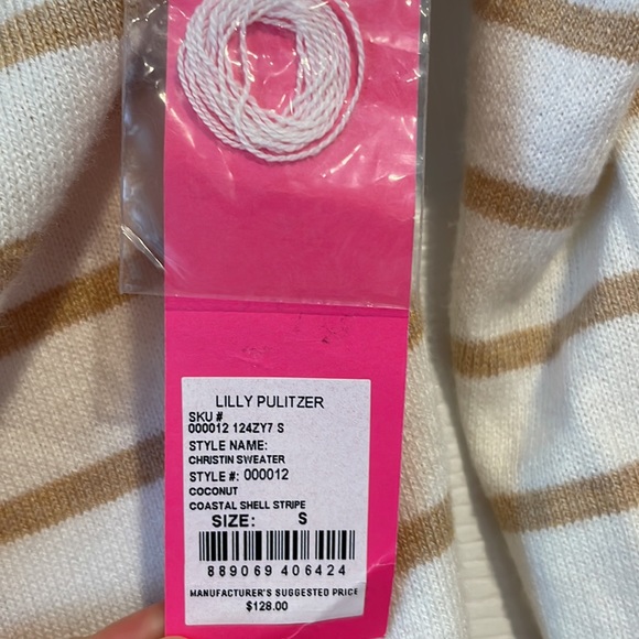 Brand new with tags Lilly christin sweater. Size small. White and beige stripes - Picture 7 of 7